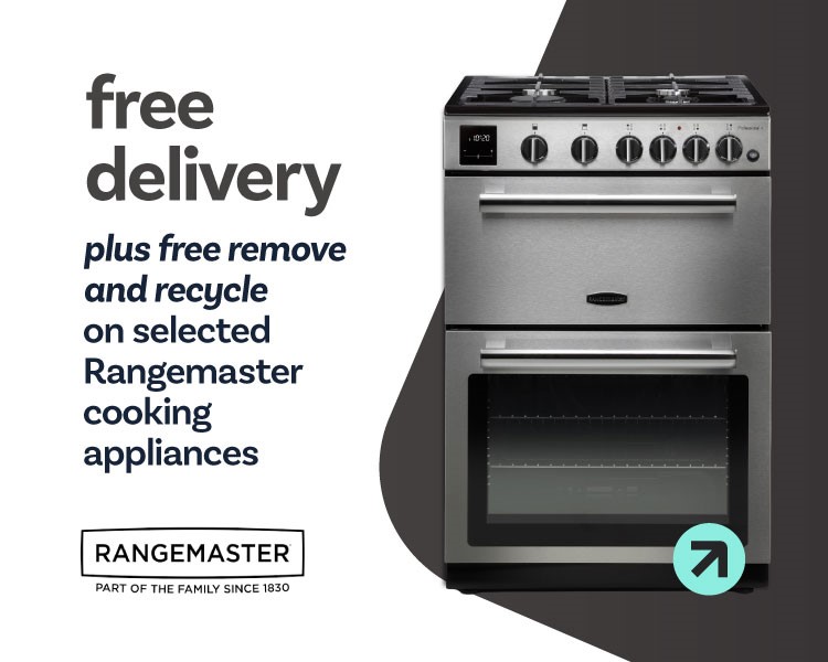 Free delivery & free removal and recycling on selected on Rangemaster Range Cookers.