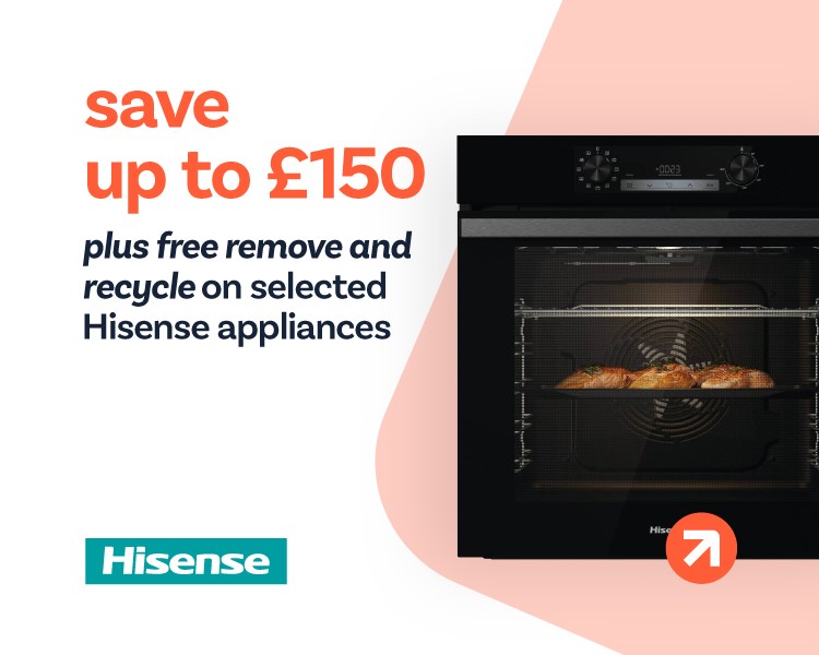 Save up to £150 plus free remove & recycle on selected Hisense appliances