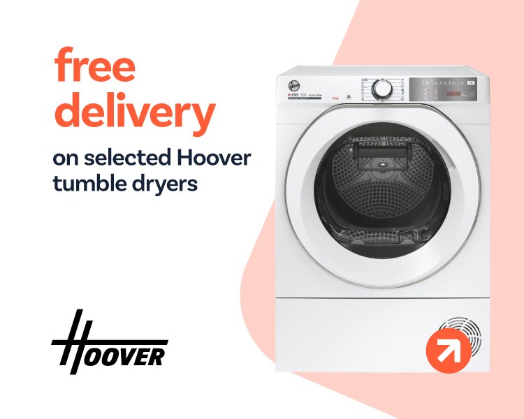 free delivery on selected Hoover tumble dryers