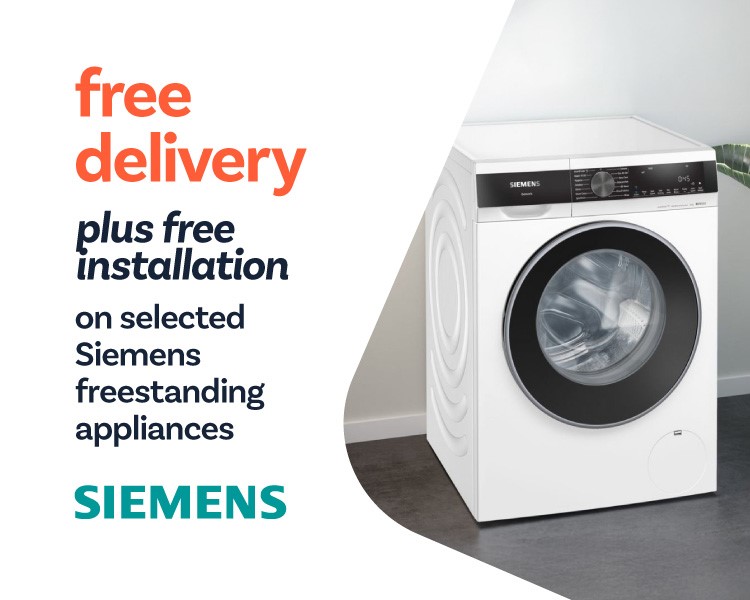Free installation on selected Siemens freestanding appliances.