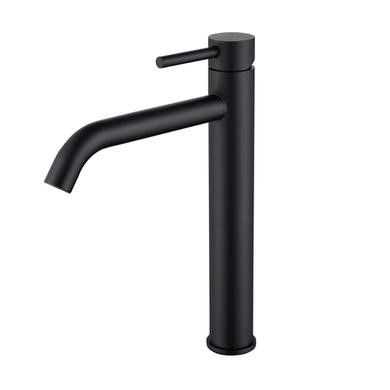 ONLY OPENED - Black Tall Single Lever Mono Basin Mixer Tap - Arissa