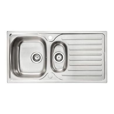 Abode Stria 1.5 Bowl Inset Stainless Steel Kitchen Sink