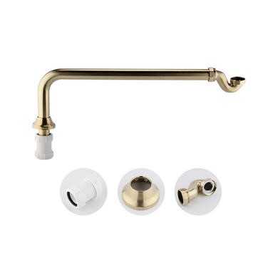 ONLY OPENED - Traditional Exposed Bath Trap - Brushed Brass