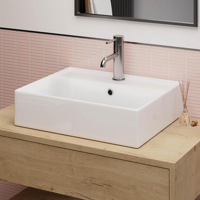 ALMOST PERFECT - Wall Hung /Countertop Gloss White Basin 497*397*130 - Bowen