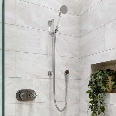 Chrome 1 Outlet Thermostatic Mixer Shower Set with Hand Shower - Camden