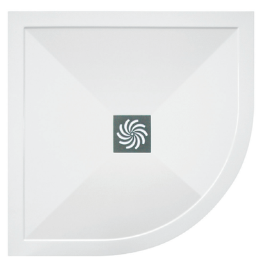 800x800mm Quadrant 25mm Slimline White Stone Resin Shower Tray – Harmony