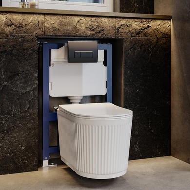 Fluted Wall Hung Toilet Toilet
