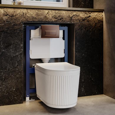 Fluted Wall Hung Toilet