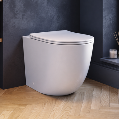 Back to Wall Rimless Toilet and Soft Close Seat - Roma