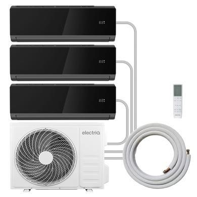 electriQ iQool Multi-Split 3 x 9000 BTU Smart Split Air Conditioner with Heat Pump Black