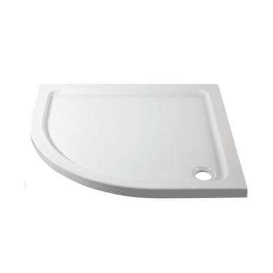 GRADE A2 - 800x800mm Quadrant 45mm White Stone Resin Shower Tray – Pearl