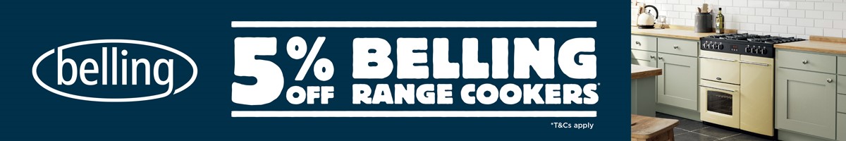 Save 5% off selected Belling range cookers.