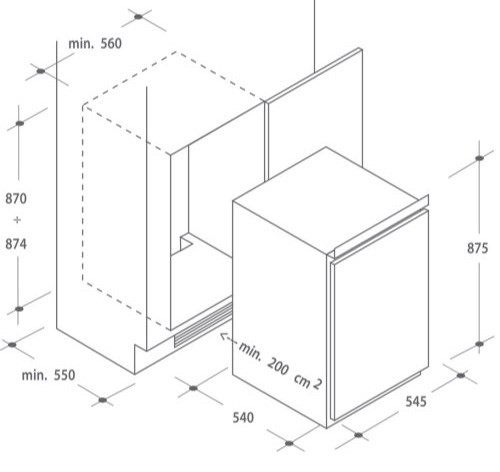 CBL150E fridge diagram