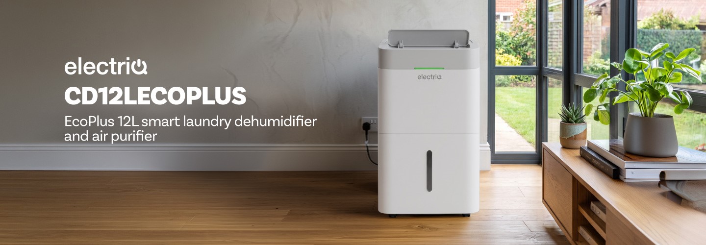 electriQ Platinum CD12LECOPLUS Dehumidifier with advanced air purification.