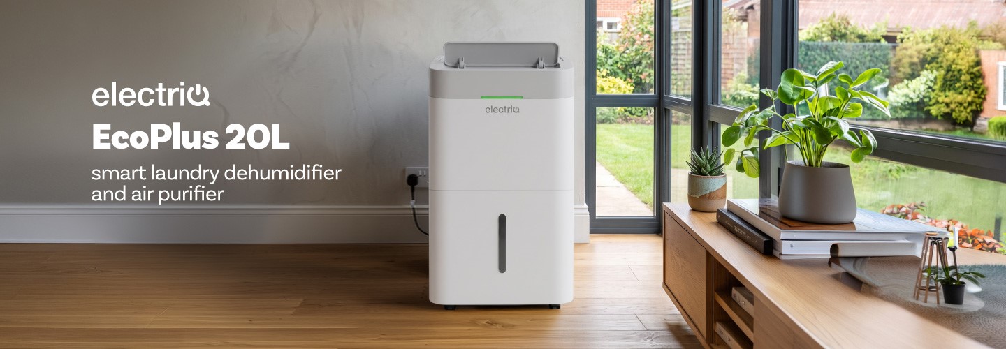 electriQ Platinum CD20LECOPLUS Dehumidifier with advanced air purification.