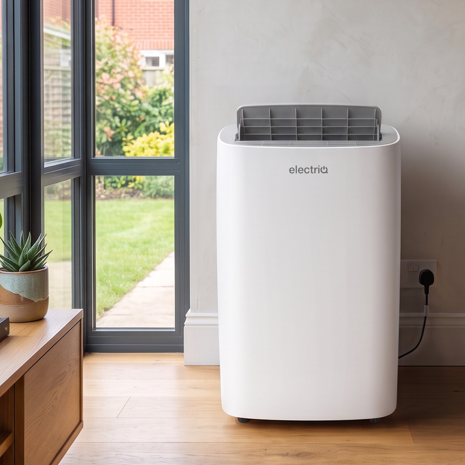 electriQ CD20LE-V5 dehumidifier in a British home setting.