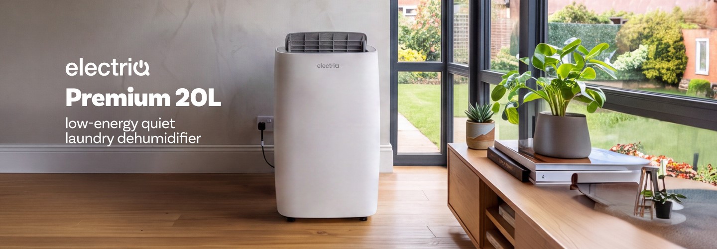electriQ CD20LE-V5 Low-Energy Compressor Dehumidifier.