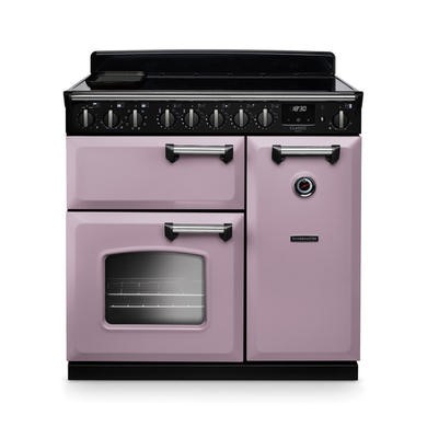 Rangemaster Classic Deluxe 90cm Dual Fuel Range Cooker - Heather & Chrome