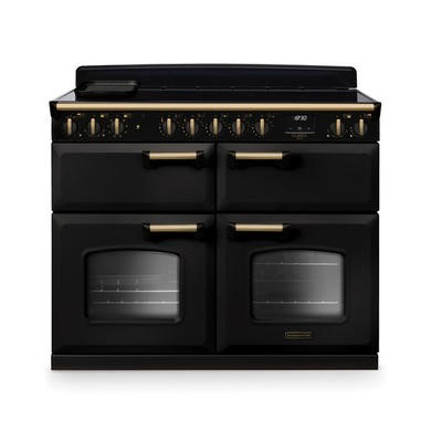 Rangemaster Classic Deluxe 110cm Base Cavity Induction Range Cooker - Charcoal Black &