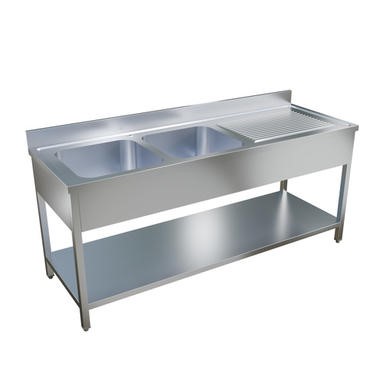 Culinox Pro Stainless Steel Double Bowl Sink - Right Drainer