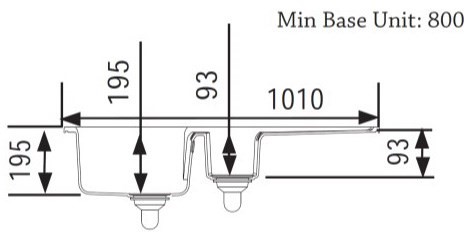 CRS10202LWH rangemaster sink diagram