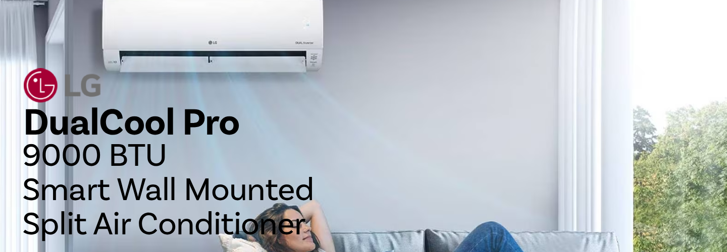 LG Dual Cool Pro 9k BTU Smart Split Air Conditioner