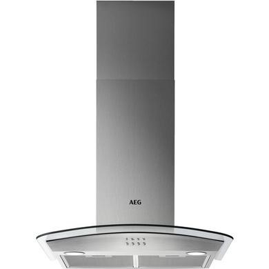 Refurbished AEG DTB3653M 60cm Chimney Cooker Hood with Curved Glass Canopy Stainless Steel