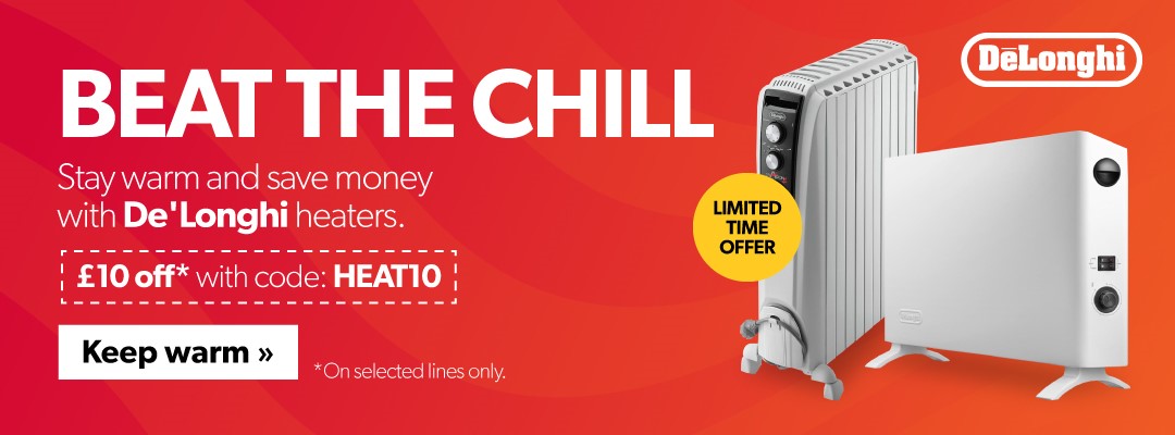 £10 Off DeLonghi Heaters.