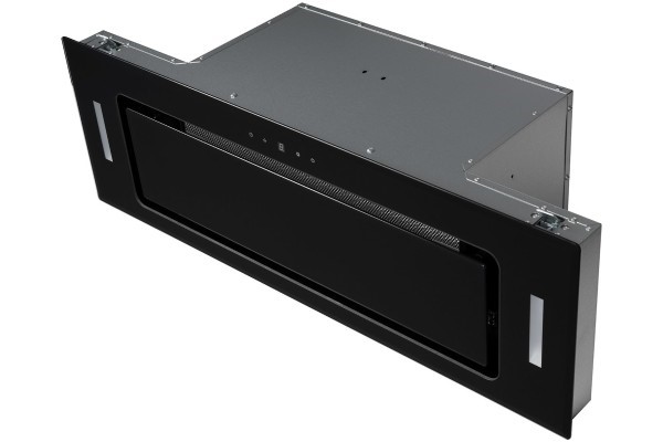 electriQ 90cm Glass Canopy Cooker Hood - Black