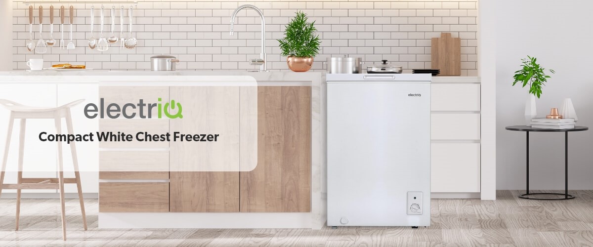 electriQ 99 Litre Chest Freezer With Outbuilding Use White