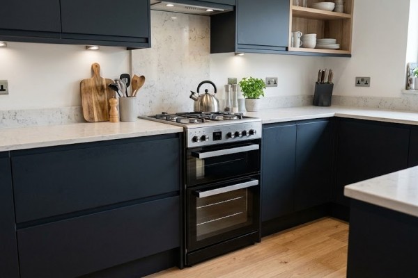 electriQ 60cm Dual Fuel Cooker - Stainless Steel