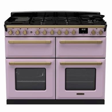 Rangemaster Estel Deluxe 110cm Dual Fuel Range Cooker - Heather + Brass