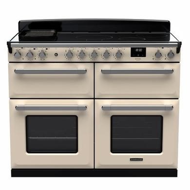 Rangemaster Estel Deluxe 110cm Induction Range Cooker - Pale Cream + Chrome