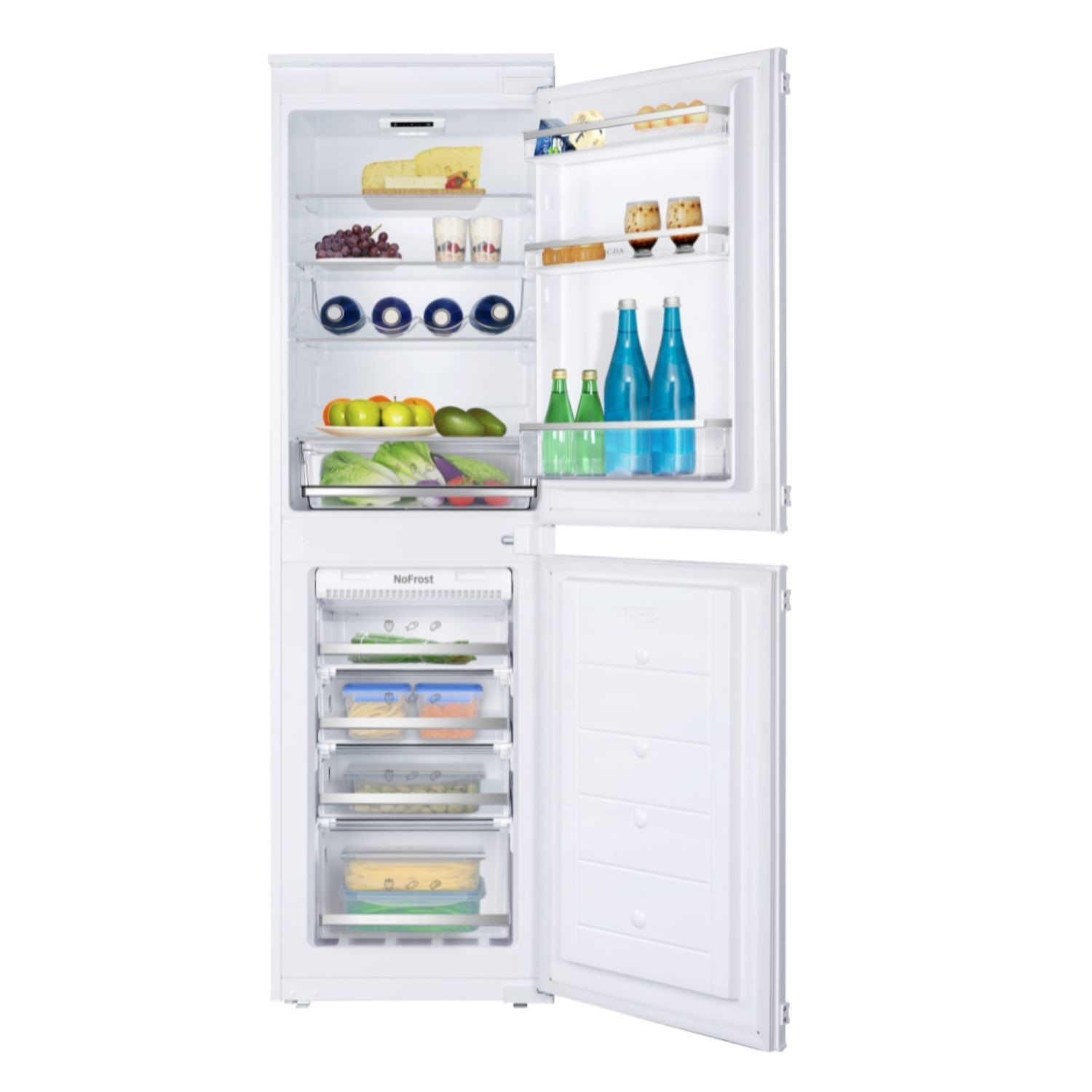 Interior storage of the CDA FW525 integrated fridge freezer