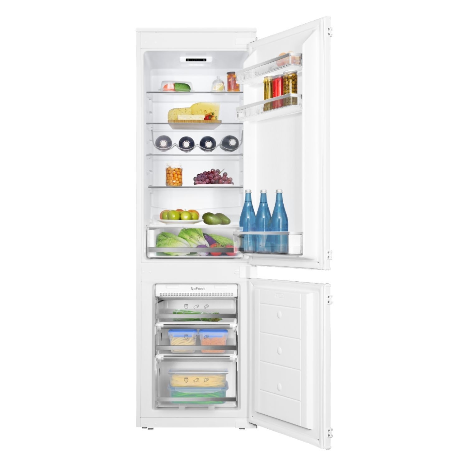Interior storage of the CDA FW527 integrated fridge freezer