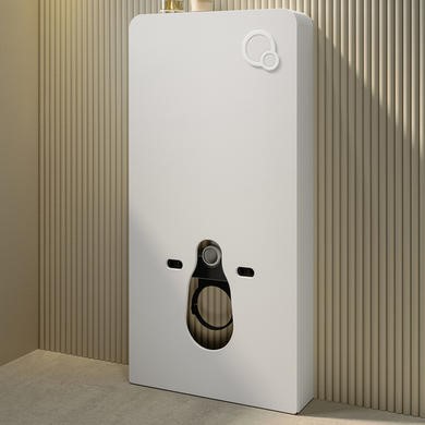 White Glass WC Toilet Unit with Cistern