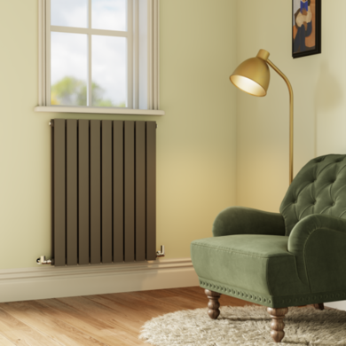 GRADE A2 - Riace Anthracite Horizontal Flat Designer Radiator 800x612mm Double Panel 2970