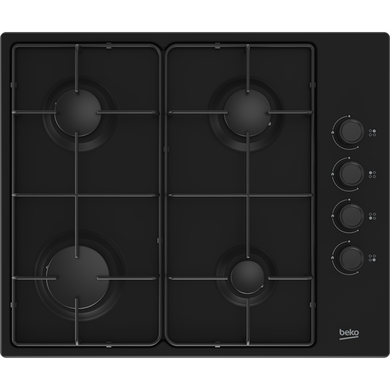 Refurbished Beko HIBG64120SB 4 Burner Gas Hob