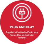 Plug and play easy installation.