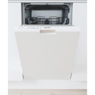 GRADE A2 - Indesit Push&Go Integrated Slimline Dishwasher - White Contol Panel