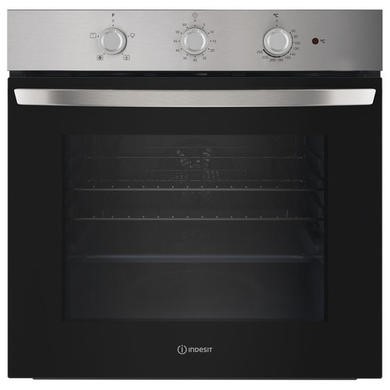 Refurbished Indesit Click&Clean IO 233 X UK Electric Single Fan Oven - Stainless Steel