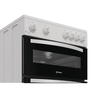 Indesit 60cm Twin Cavity Gas Cooker - White ITG6GW | Appliances Direct