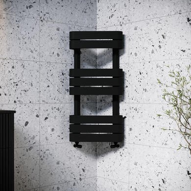 ALMOST PERFECT - Corner Towel Rail Matt Black 850x400mm- Kahli