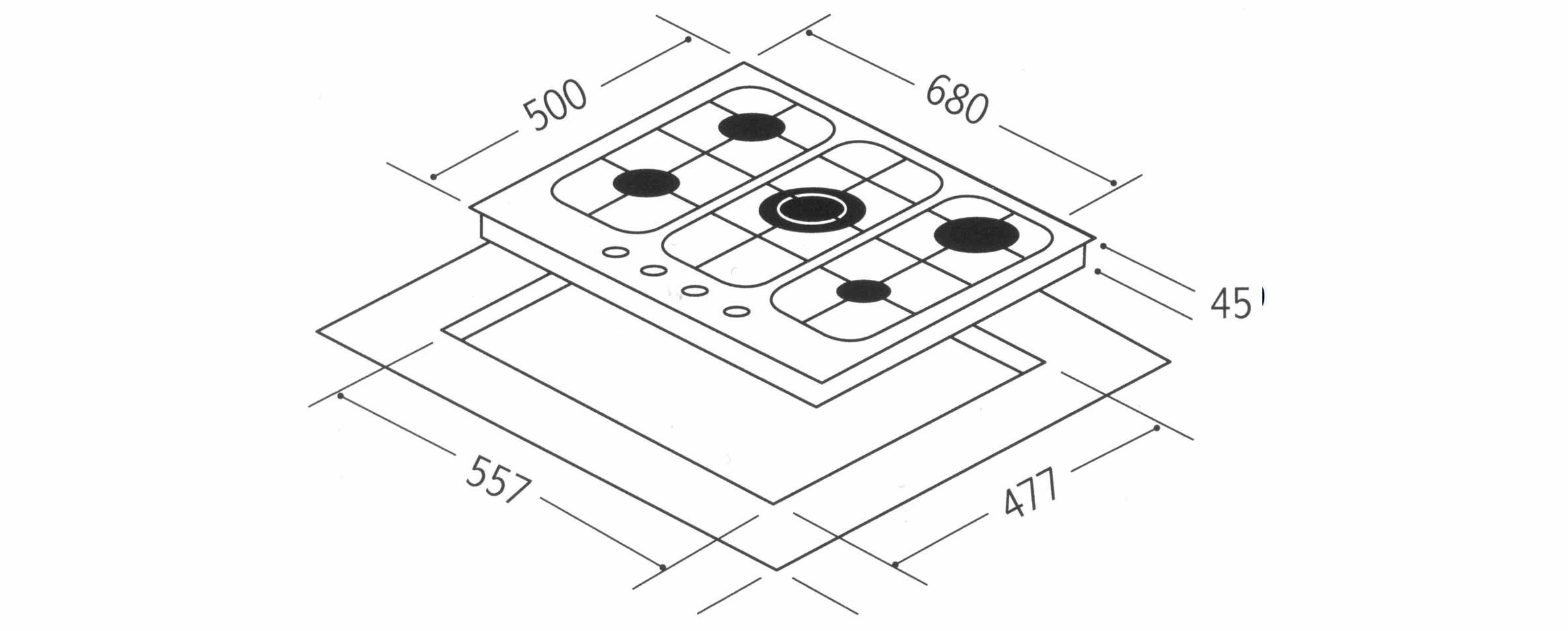 MHG200SS dimensions