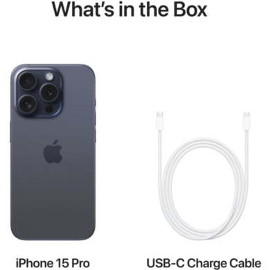 Apple iPhone 15 Pro シルバー 本体とケーブル Apple iPhone 15 Pro Blue Titanium 6.1