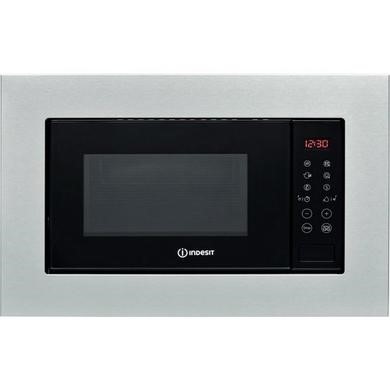 Refurbished Indesit MWI120GX Built In 20L with Grill 800W Microwave Stainless Steel