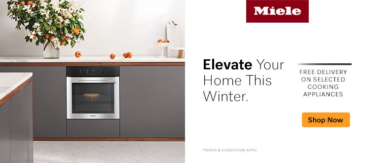 Free delivery on Miele appliances.