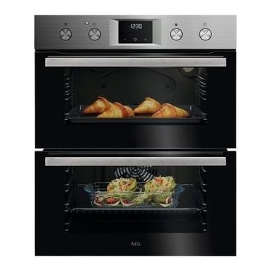 Refurbished AEG 6000 Series OU5NU20M Built Under Electric Double Oven - Stainless Steel
