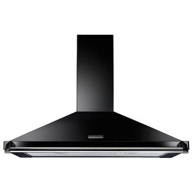 Rangemaster Classic 100cm Chimney Cooker Hood - Black & Chrome