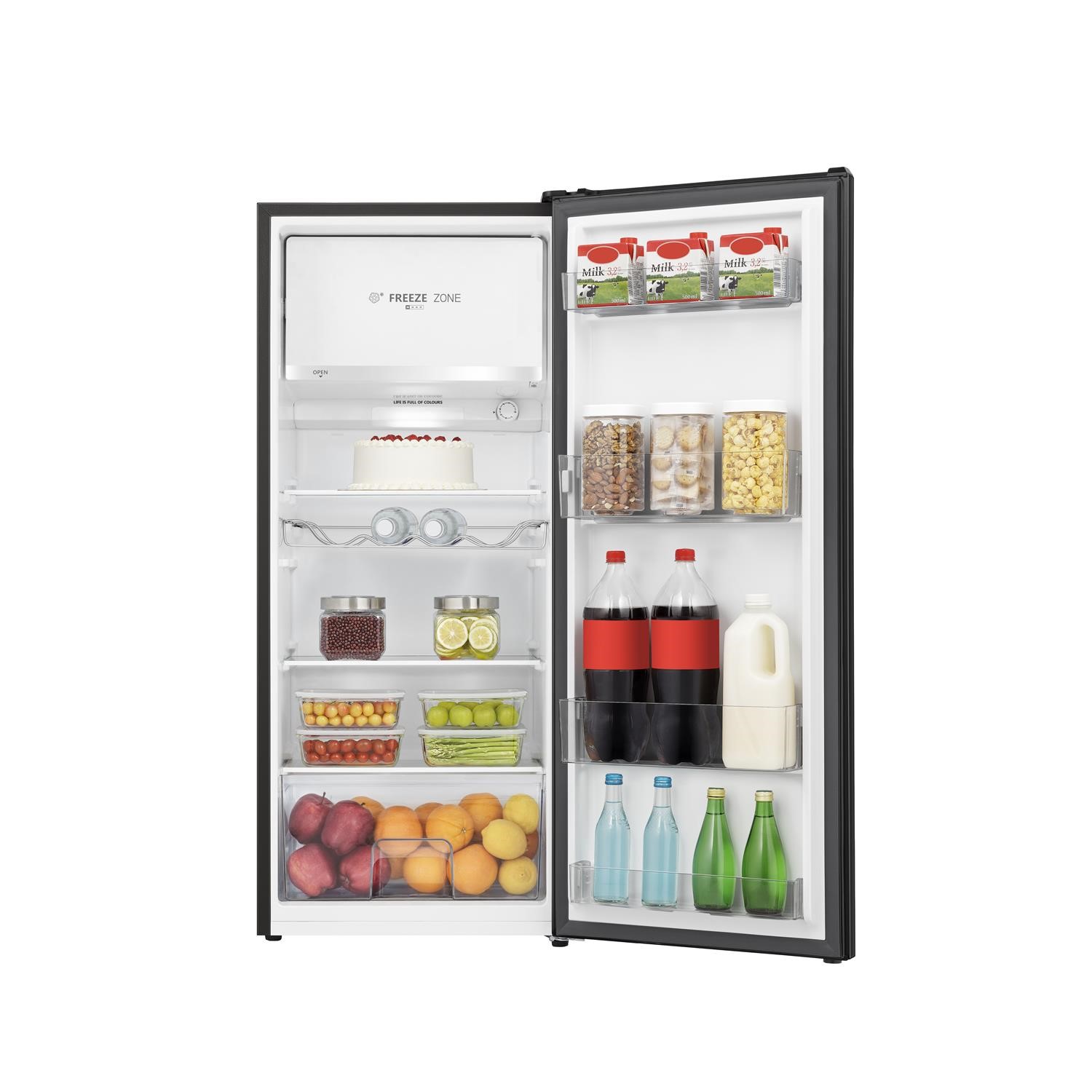 Hisense 165 Litre Freestanding Fridge With Icebox - black